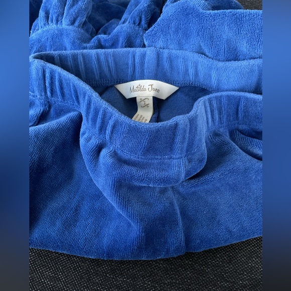 Matilda Jane Pull On Blue Velour Ruffle Pants Size 2 - Picture 4 of 4